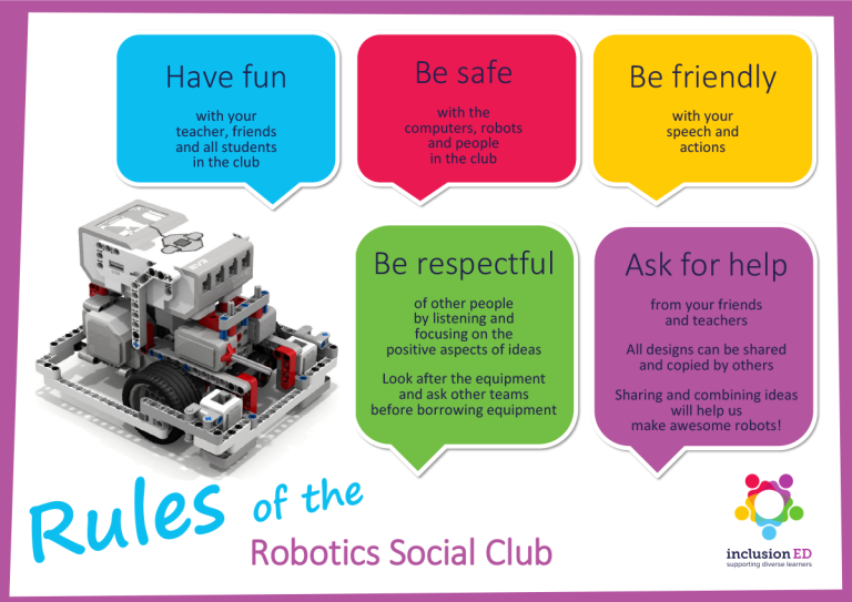 Robotics Social Club: rules