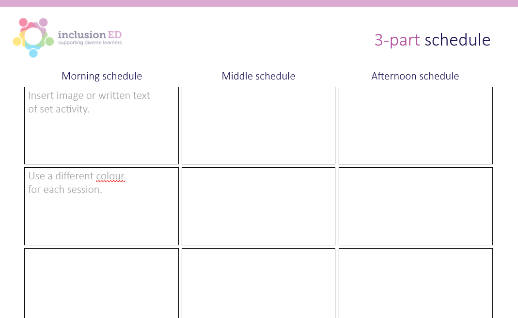 3 part schedule